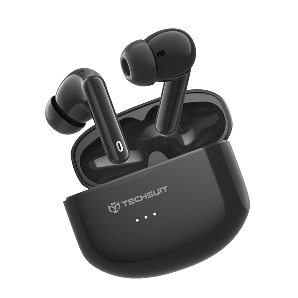 Auricolare Bluetooth Techsuit CW1 Audira Pro, TWS, ANC, Nero