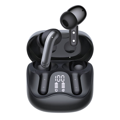 Auricolare Bluetooth Techsuit CW5 EchoFit Pro, TWS, ANC, MultiPoint, Nero
