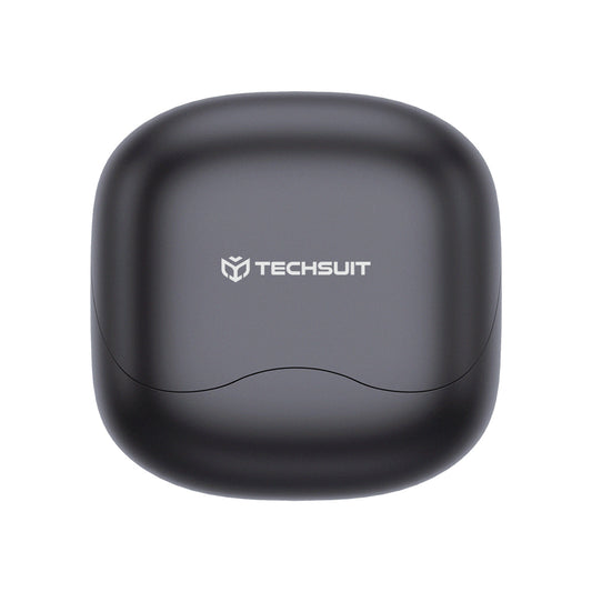 Auricolare Bluetooth Techsuit CW5 EchoFit Pro, TWS, ANC, MultiPoint, Nero