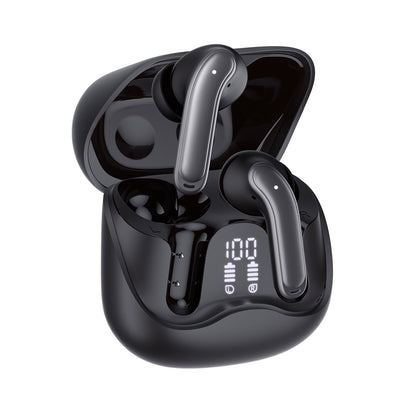 Auricolare Bluetooth Techsuit CW5 EchoFit Pro, TWS, ANC, MultiPoint, Nero