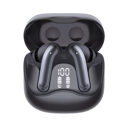 Auricolare Bluetooth Techsuit CW5 EchoFit Pro, TWS, ANC, MultiPoint, Nero