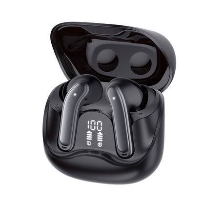 Auricolare Bluetooth Techsuit CW5 EchoFit Pro, TWS, ANC, MultiPoint, Nero