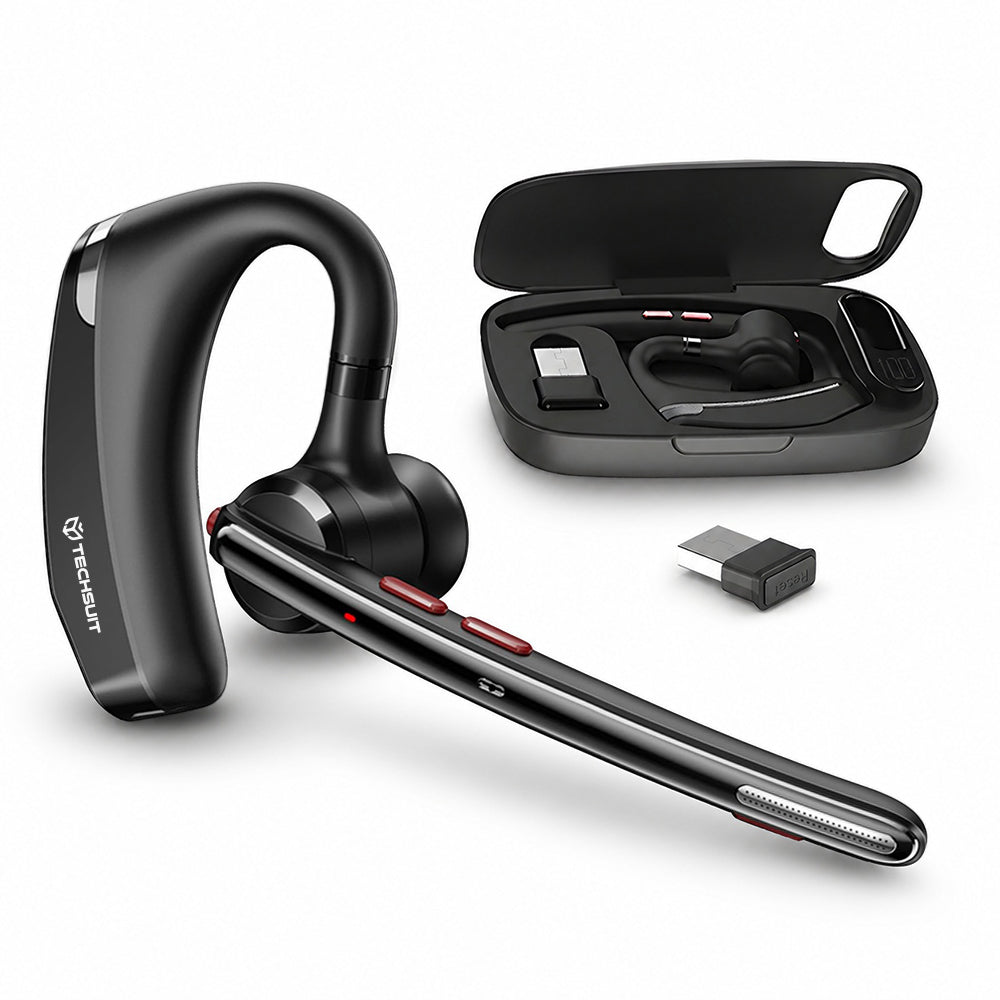 Cuffia Call Center Bluetooth Techsuit SoundForce Pro G10, A2DP, Nero
