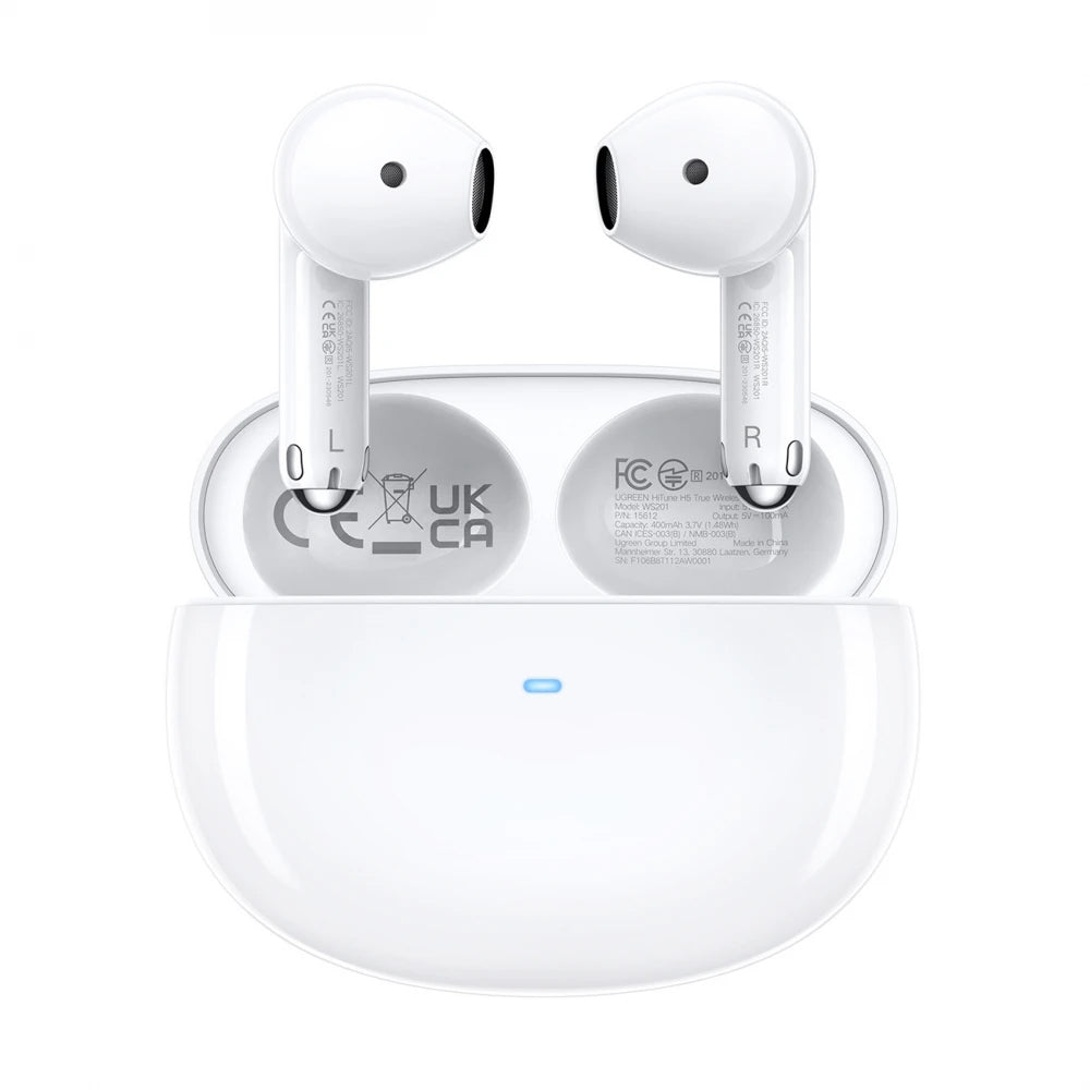 Auricolare Bluetooth UGREEN HiTune H5 WS201, TWS, Bianco
