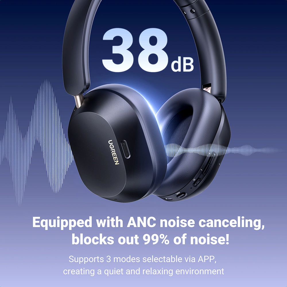 Auricolare Bluetooth UGREEN HiTune Max5C HP203, A2DP, ANC, Blu
