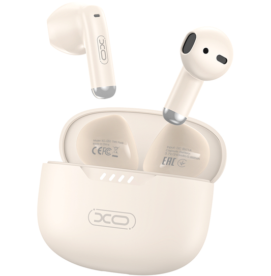 Auricolare Bluetooth XO Design G50, TWS, Beige