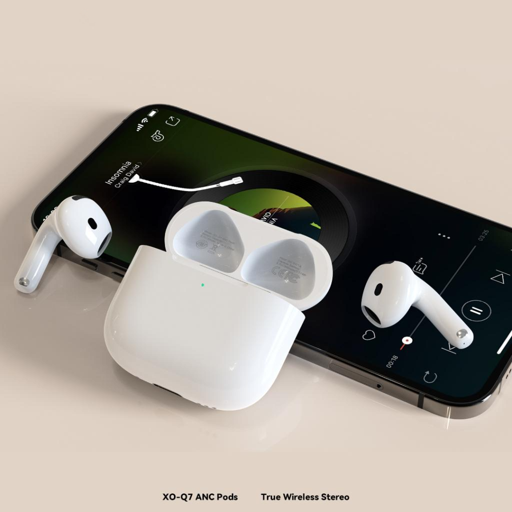 Auricolare Bluetooth XO Design Q7 Pods, TWS, ANC, Bianco