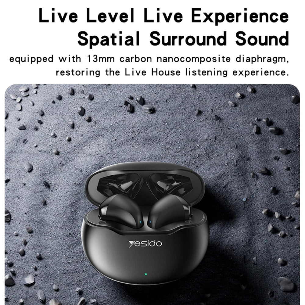 Handsfree Bluetooth Yesido TWS21, TWS, Black