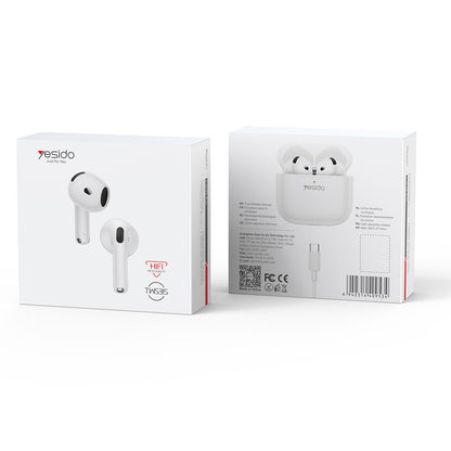 Auricolari Bluetooth Yesido TWS31S, TWS, Bianco