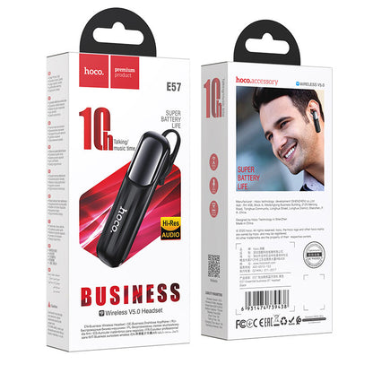 Auricolare Bluetooth HOCO E57, A2DP, Nero