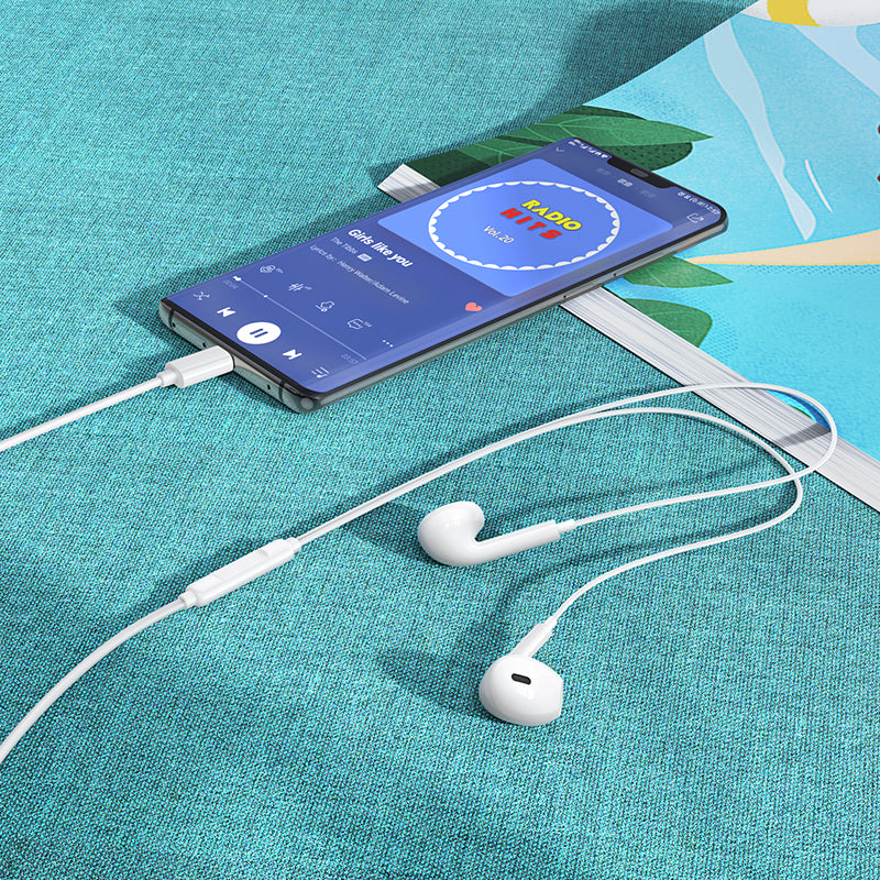 Auricolari USB-C Borofone BM100 Max Fuente, Bianco