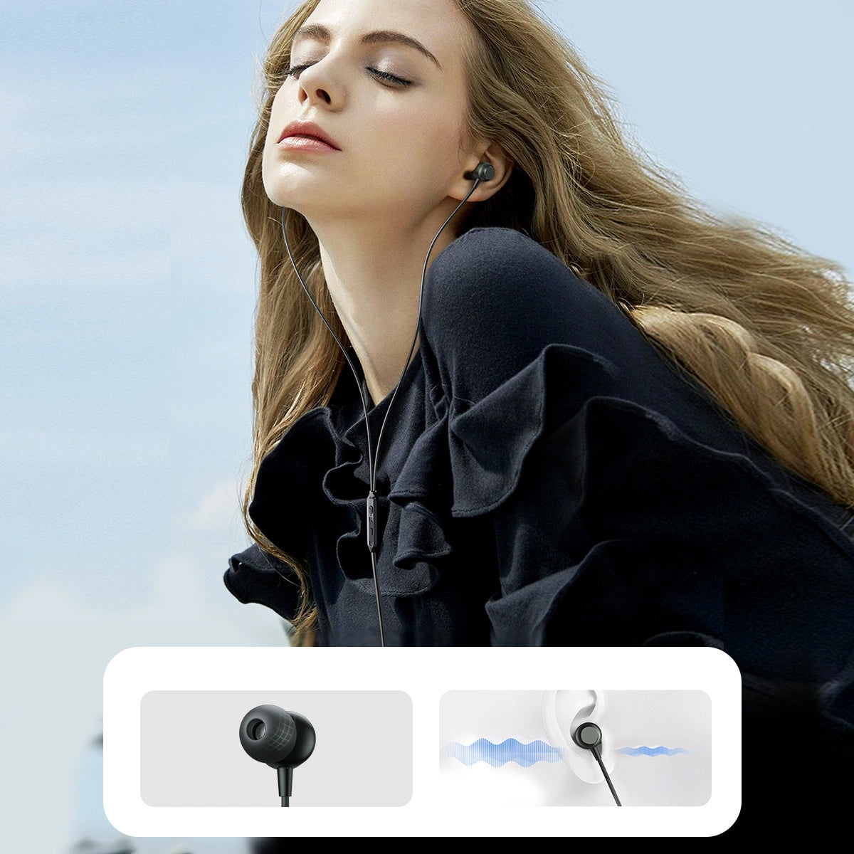 Handsfree USB-C Joyroom JR-EC06, Gray