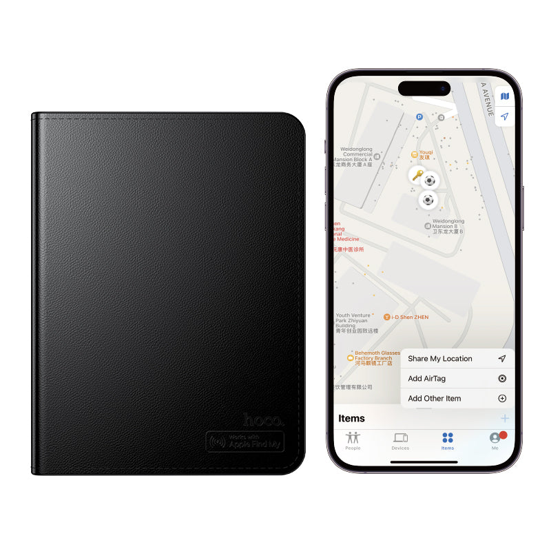 HOCO SmartTag Passport E91G per iOS Series, Nero