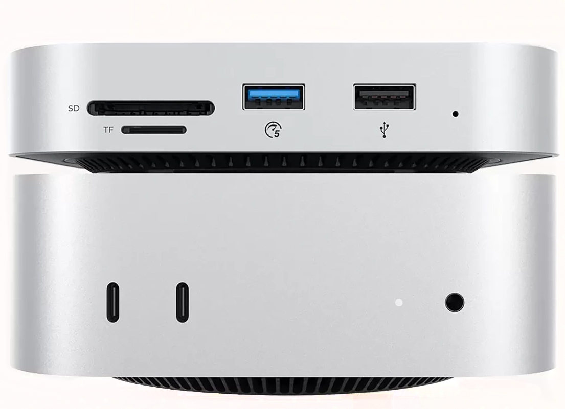 Hub Multifunzionale Orico MiniLink M48PR per Apple Mac Mini M4, 9in1, Argento