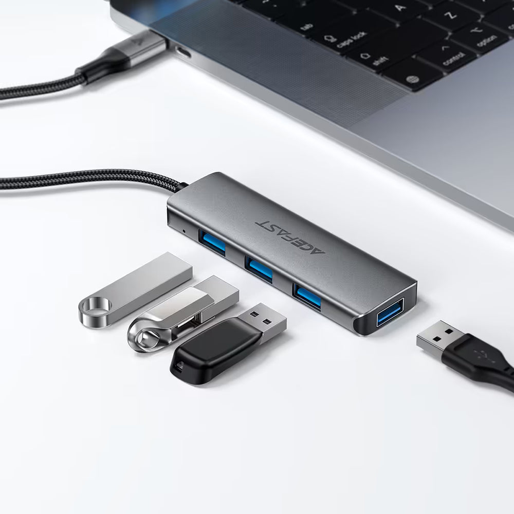 Hub USB-C Acefast J15, 4in1, Grigio