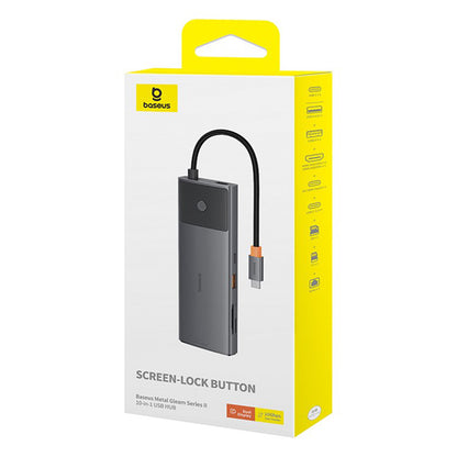 Hub USB-C Baseus Gleam II, 10in1, Nero B0114200