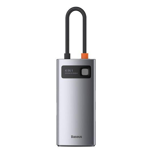 Baseus Metal Gleam USB-C Hub, 2 x USB-A - 1 x USB-C - 1 x HDMI, Gray Resealed CAHUB-CY0G