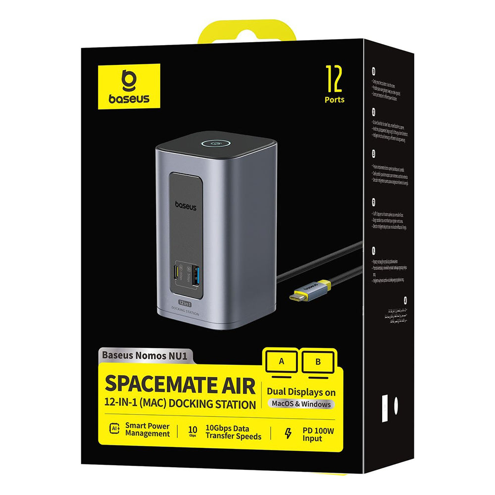 Hub Multifunzionale Baseus Nomos NU1 Air Spacemate, 12in1, Grigio B0114400