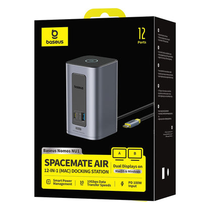 Hub Multifunzionale Baseus Nomos NU1 Air Spacemate, 12in1, Grigio B0114400