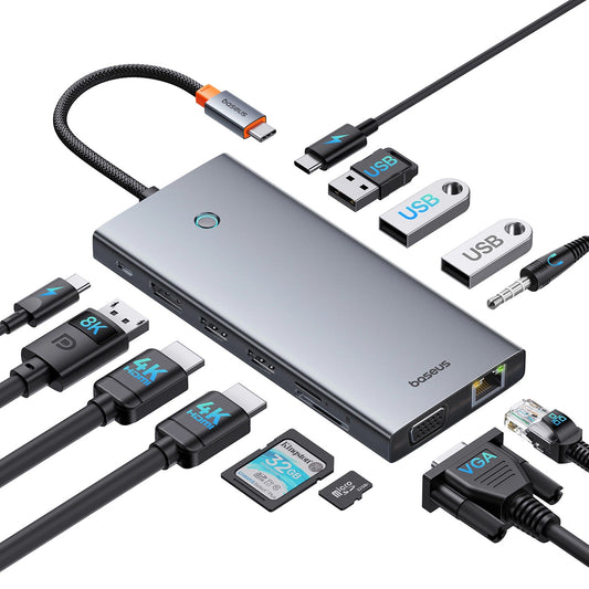 Baseus PortalJoy USB-C Hub, 13in1, Gray B00053002811-01