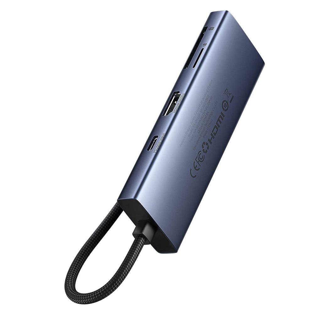 Hub USB-C Baseus UltraJoy, 3 x USB-A 3.0 - 1 x USB-C - 1 x HDMI - 1 x SD - 1 x microSD, Grigio B00052803811-00