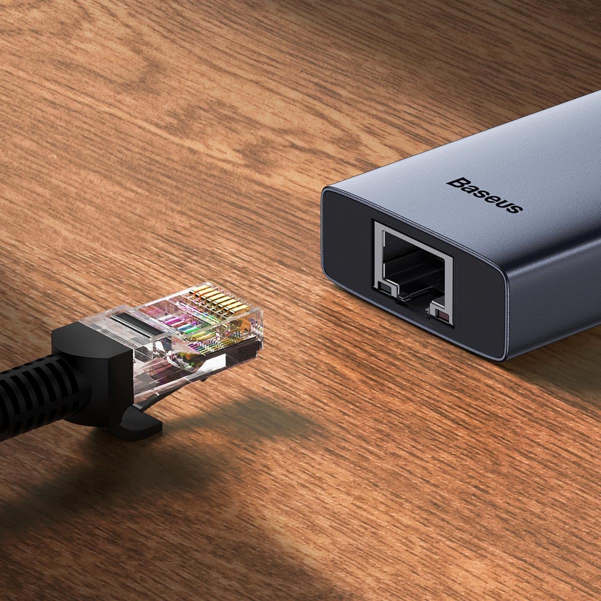 Hub USB-C Baseus UltraJoy, 2 x USB-A 3.0 - 1 x USB-C - 1 x HDMI - 1 x RJ45 - 1 x SD - 1 x microSD, Grigio B00052805813-00