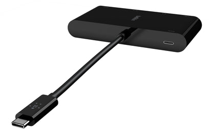 Hub USB-C Belkin Connect, 1 x USB-A 3.0 - 1 x USB-C - 1 x HDMI - 1 x VGA - 1 x RJ45, Nero AVC004btBK