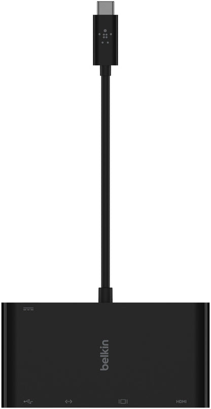 Hub USB-C Belkin Connect, 1 x USB-A 3.0 - 1 x USB-C - 1 x HDMI - 1 x VGA - 1 x RJ45, Nero AVC004btBK