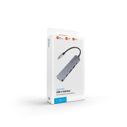 Fixed USB-C Hub, 4in1, Gray