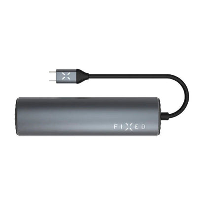 Hub USB-C Fixed Pro, 6in1, Grigio