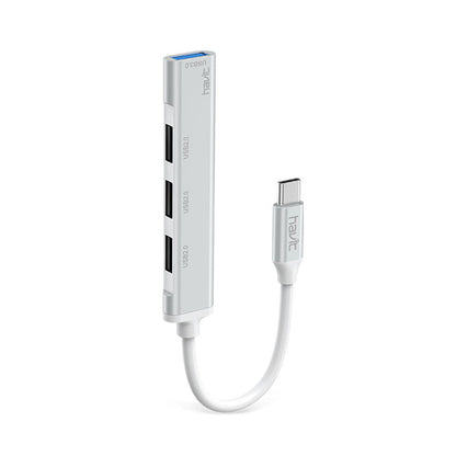 Hub USB-C HAVIT HB41, 4in1, Argento