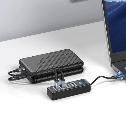 Orico PW4U-C3 USB-C Hub, 4 x USB-A 3.0, Black