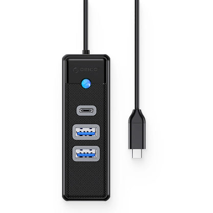 Orico PWC2U-C3 USB-C Hub, 2 x USB-A 3.0 - 1 x USB-C, Black
