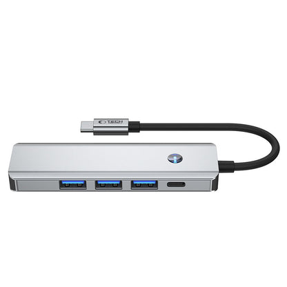 Hub USB-C Tech-Protect HB01, 1 x USB-A 3.0 - 2 x USB-A - 1 x USB-C - 1 x HDMI, Grigio