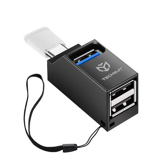 Hub USB-C Techsuit H10 EchoLink, 3in1, Nero