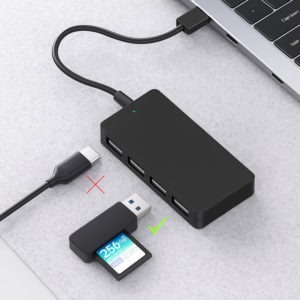 Hub USB-C Techsuit H16 QuantumNode, 4in1, Nero