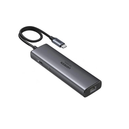 Hub USB-C UGREEN CM512 (45000), 2 x USB-A 3.2 - 2 x USB-C - 1 X HDMI - 1 x RJ45, Grigio