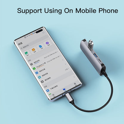 Yesido HB15 USB-C Hub, 6in1, Gray