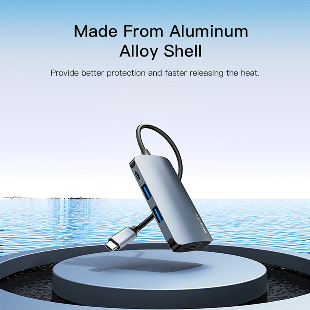 Yesido HB16 USB-C Hub, 7in1, Gray