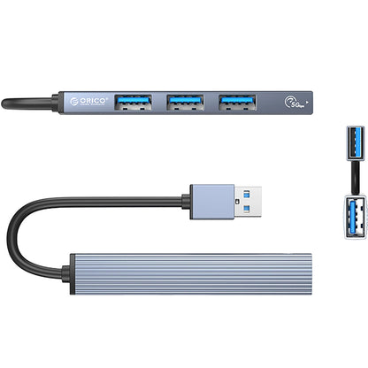 Hub USB Orico AH-A13, 1 x USB-A 3.0 - 3 x USB-A, Grigio