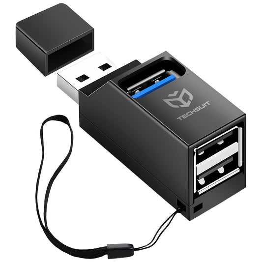 Hub USB Techsuit H11 EchoLink, 3in1, Nero