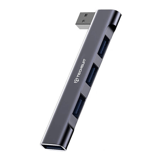 Hub USB Techsuit H14 ZenithDock, 4in1, Grigio