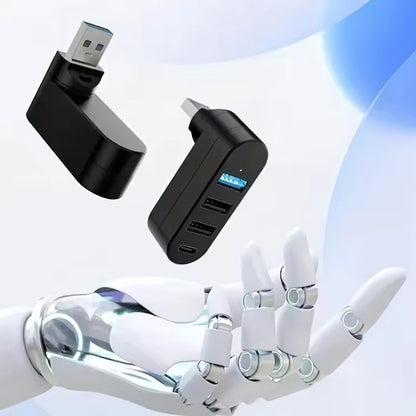 Hub USB Techsuit H17 SplitterNode, 4in1, Nero