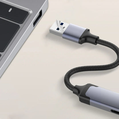 Hub USB Techsuit H19 PolarisBridge, 4in1, Grigio Bianco