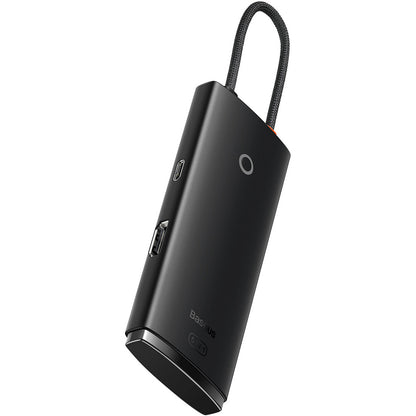 Hub USB-C Baseus Lite, 3 X USB-A 3.0 - USB-C - HDMI, Nero WKQX040001
