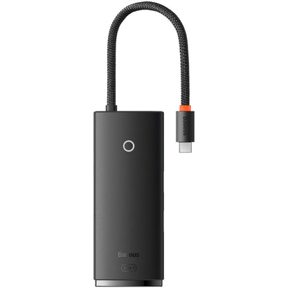 Hub USB-C Baseus Lite, 3 X USB-A 3.0 - USB-C - HDMI, Nero WKQX040001