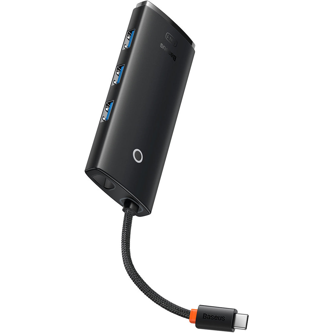 Hub USB-C Baseus Lite, 3 X USB-A 3.0 - USB-C - HDMI, Nero WKQX040001