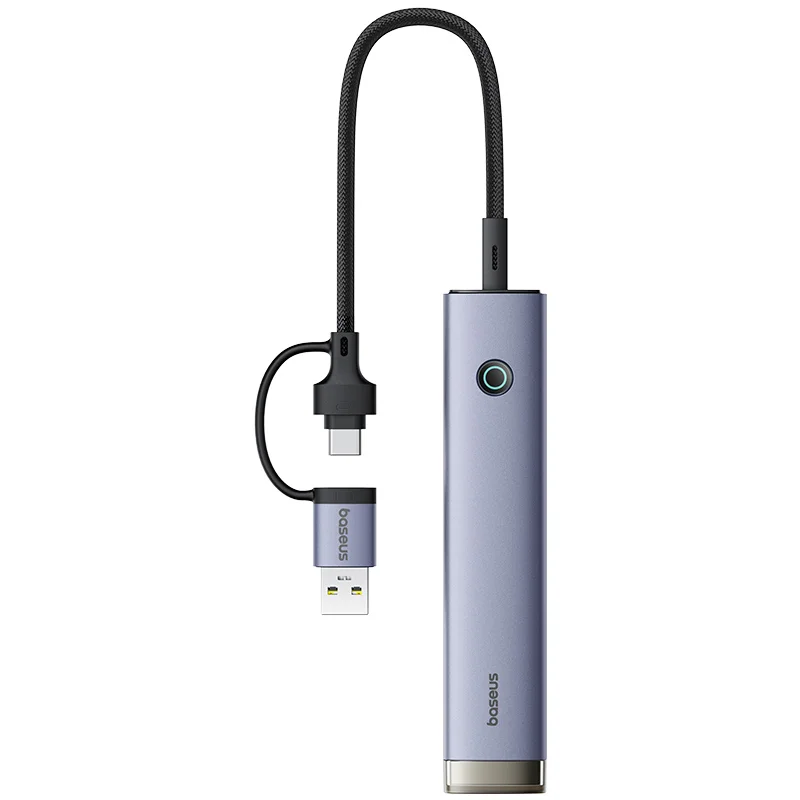 Hub USB / USB-C Baseus UltraJoy, 4 x USB-A 3.2 - 1 x USB-C, Grigio B0005280B811-15