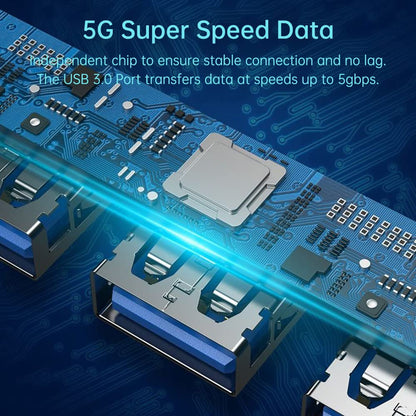 Hub USB / USB-C Techsuit H8 DataBridge, 4in1, Grigio