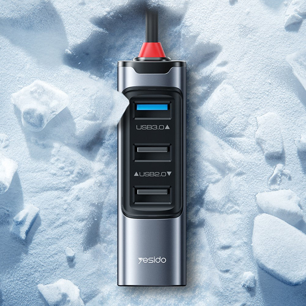 Hub USB / USB-C Yesido HB20, 5in1, Grigio